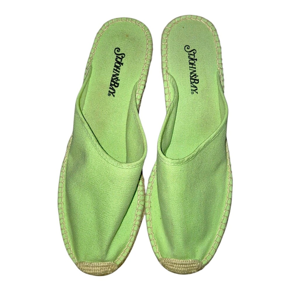 St John’s Bay Espadrille Wedge Shoe Sandals Green Size 9W